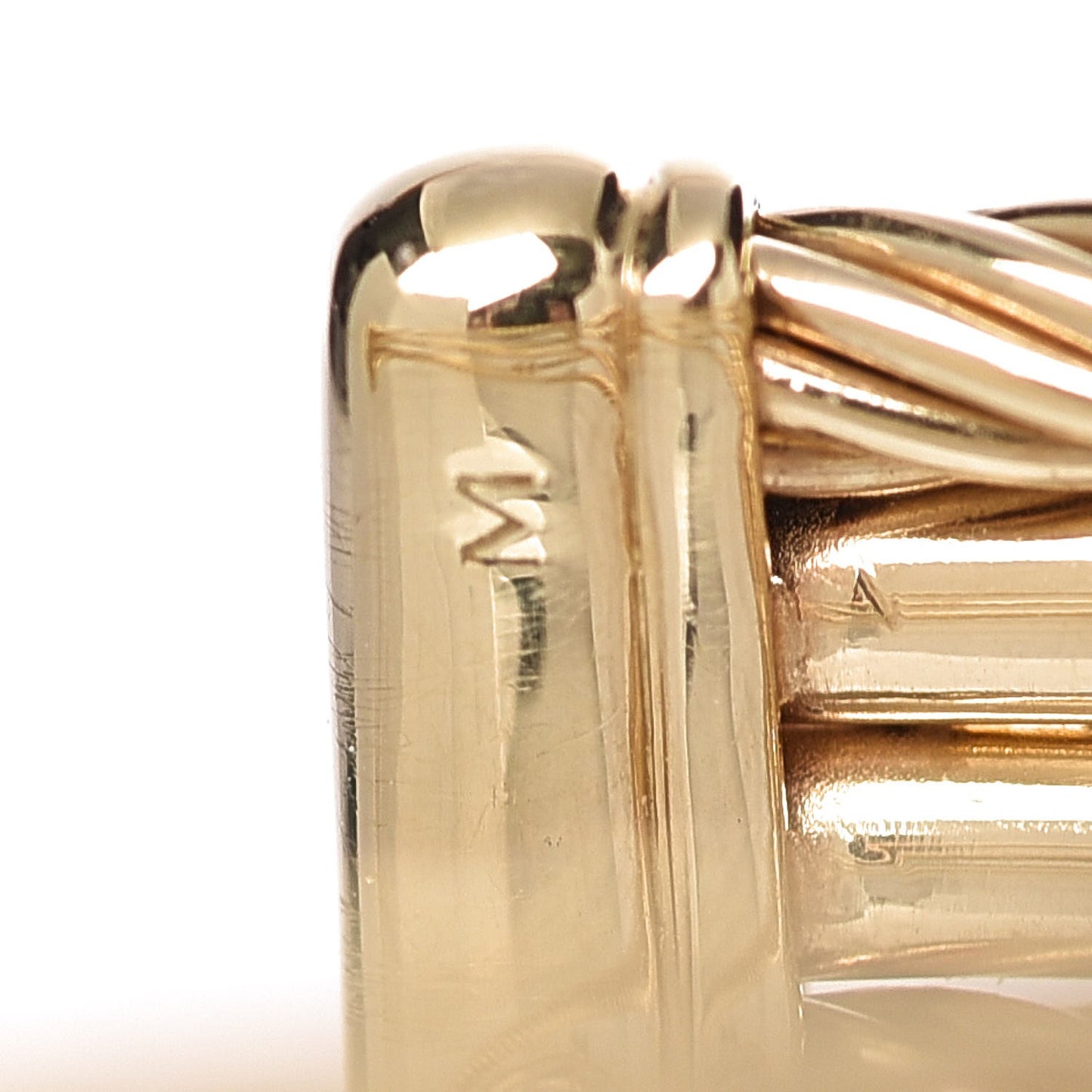 18K Yellow Gold Diamond 23mm X Crossover Cuff