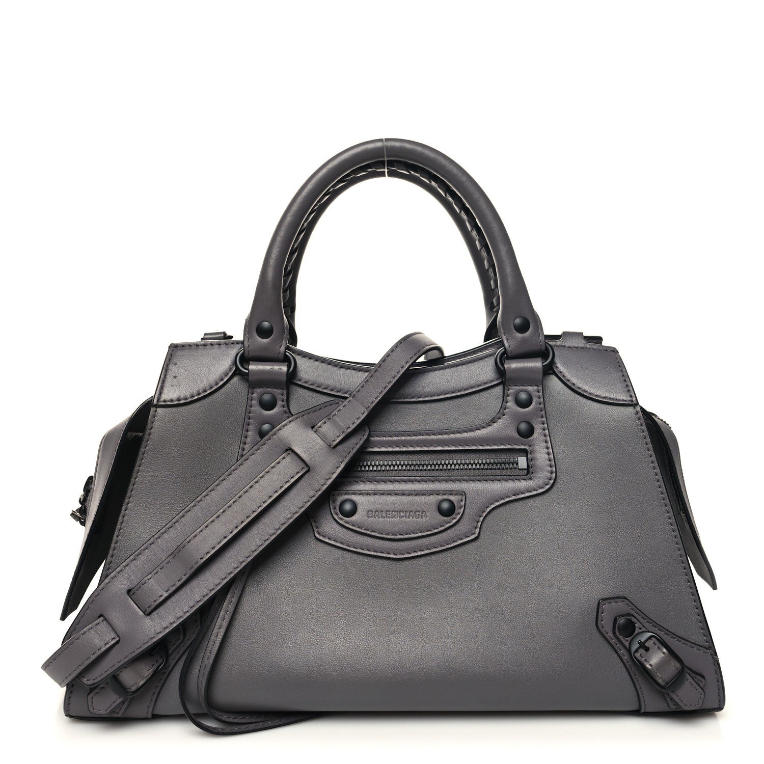 Balenciaga Smooth Calfskin Neo Classic Black Hardware S City Dark Grey 1 of 11