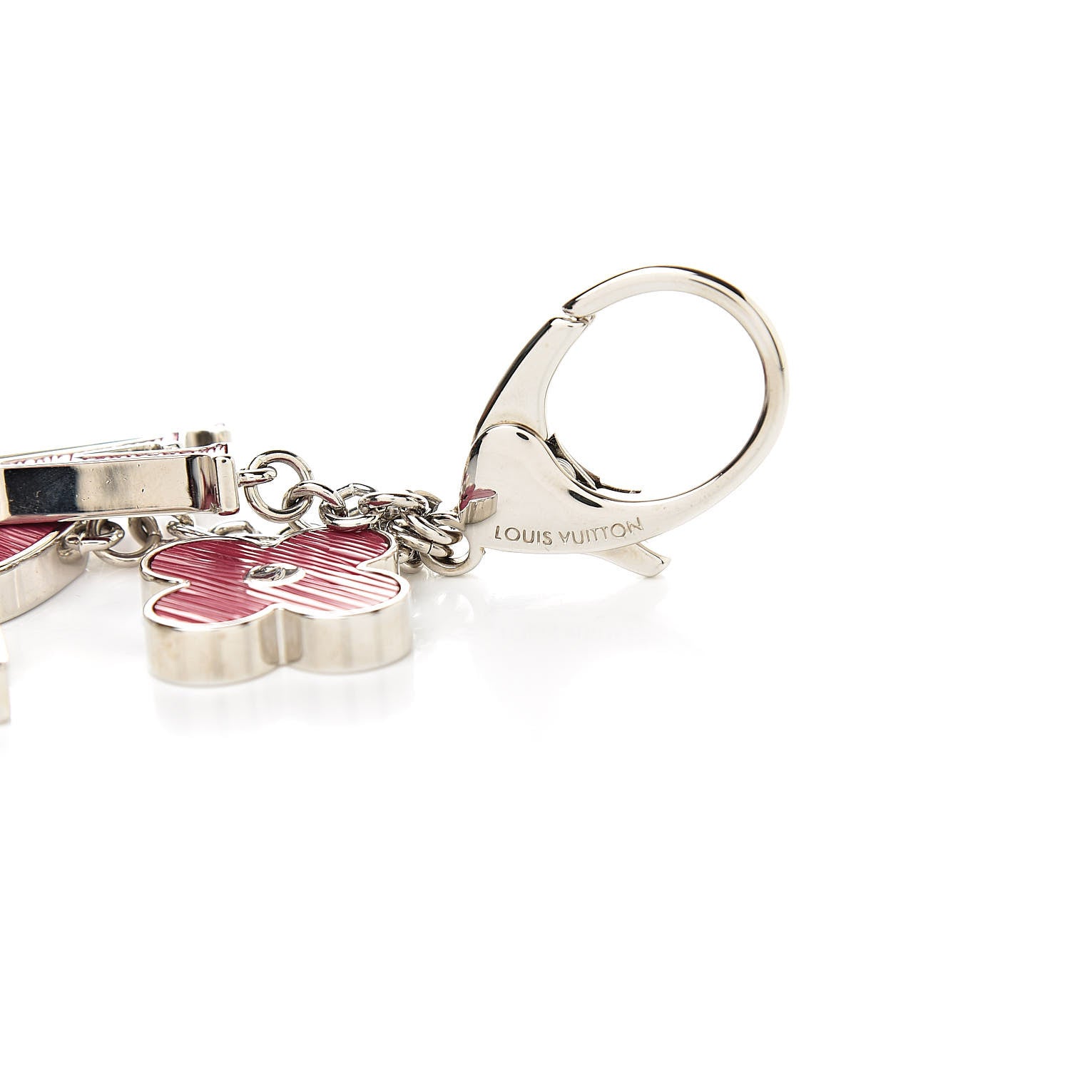 Louis Vuitton Fleur d Epi Bag Charm Fuchsia 3 of 4