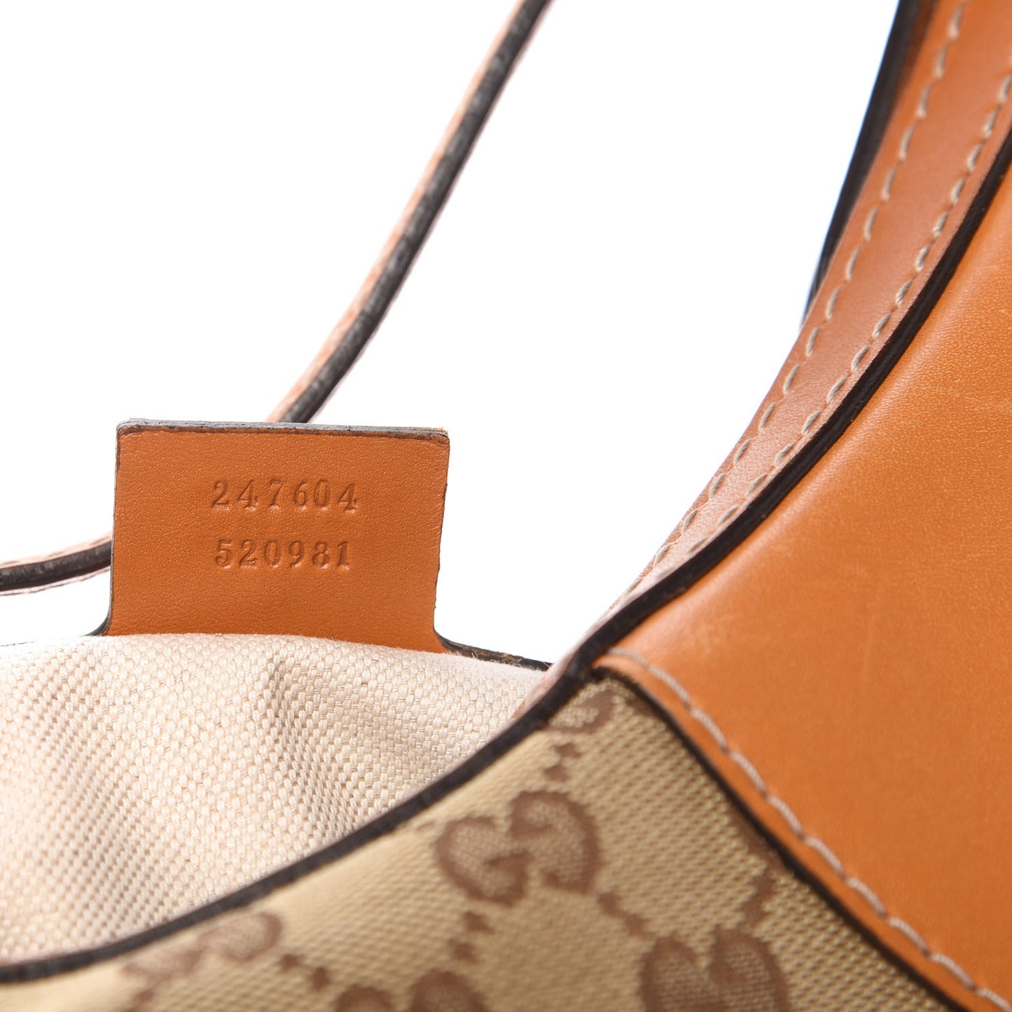 Monogram Large Horsebit Web Hobo Tan