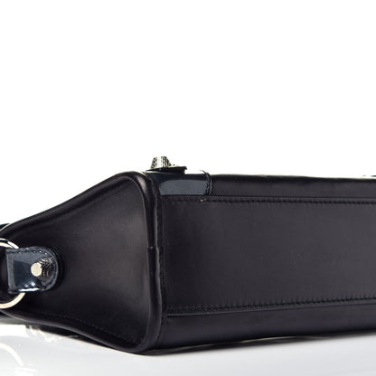 Balenciaga Smooth Calfskin Metallic Patent Giant 12 Silver Hardware Mini City Black Gris 7 of 8
