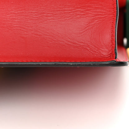 Gucci Calfskin Sylvie Top Handle Bag Hibiscus Red 18 of 20