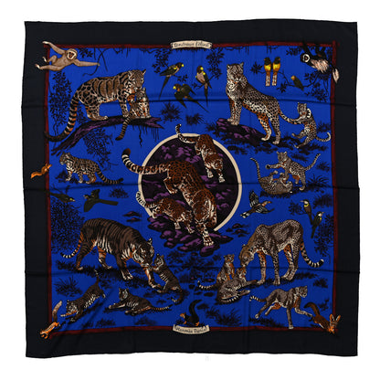 Hermes Cashmere Silk Tendresse Feline Shawl 140 1 of 6