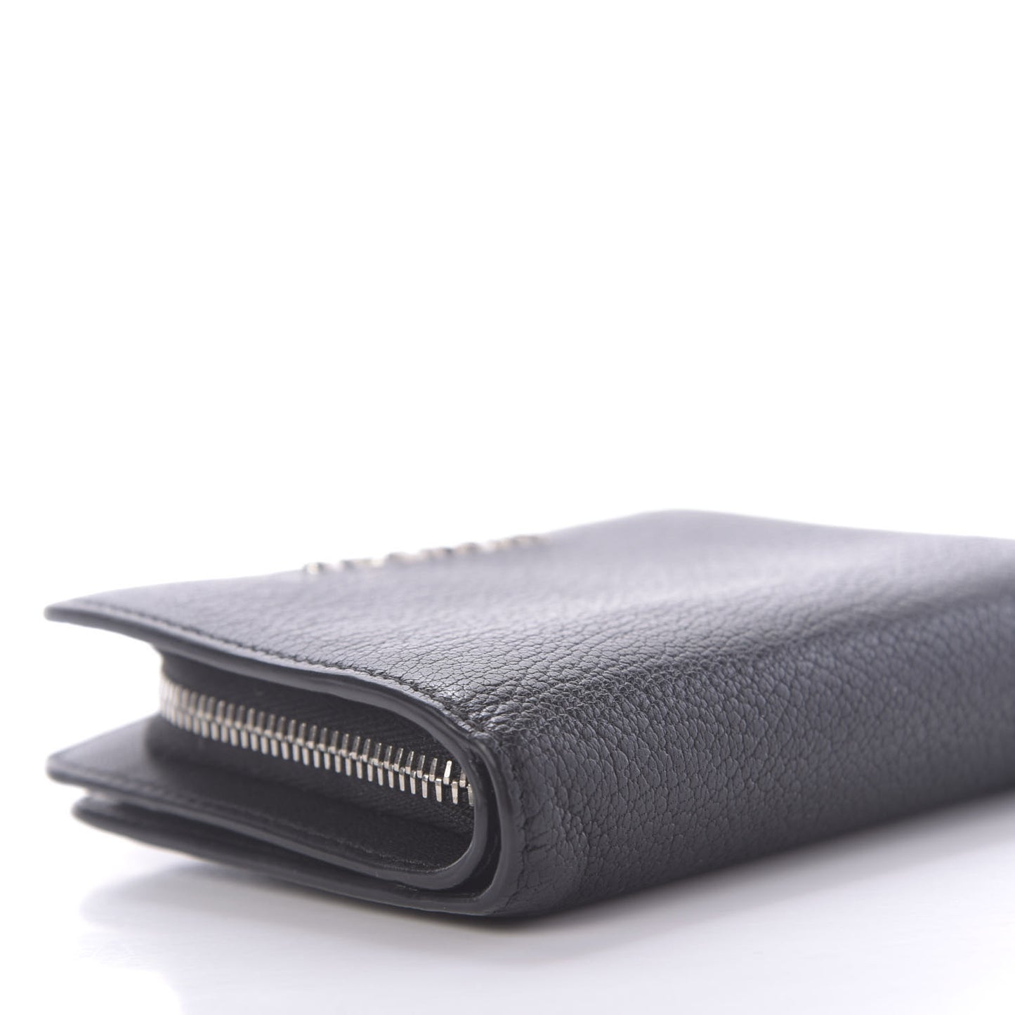 Sugar Goatskin Compact Wallet Black