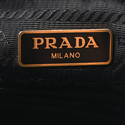 Prada Saffiano Tessuto Nylon Mini Bucket Crossbody Bag Black 5 of 9