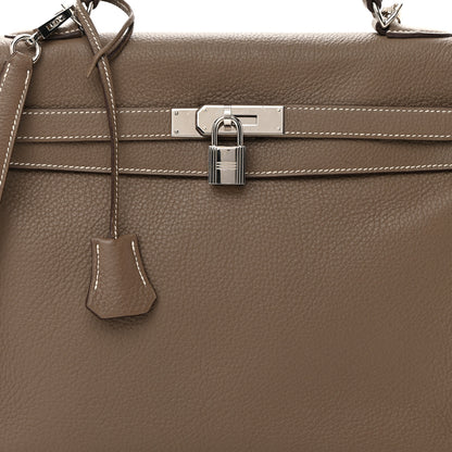 Hermes Taurillon Clemence Kelly Retourne 35 Etoupe 8 of 20