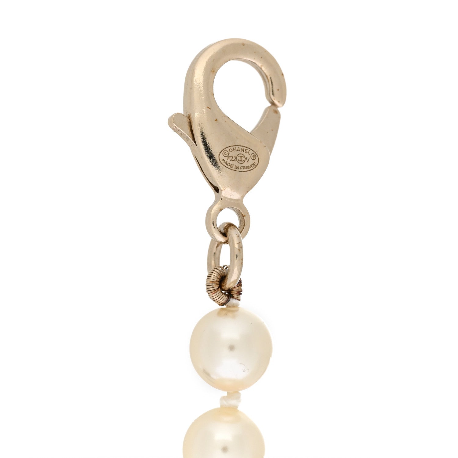 Chanel Graduated Pearl Crystal CC Bracelet Gold 4 of 4