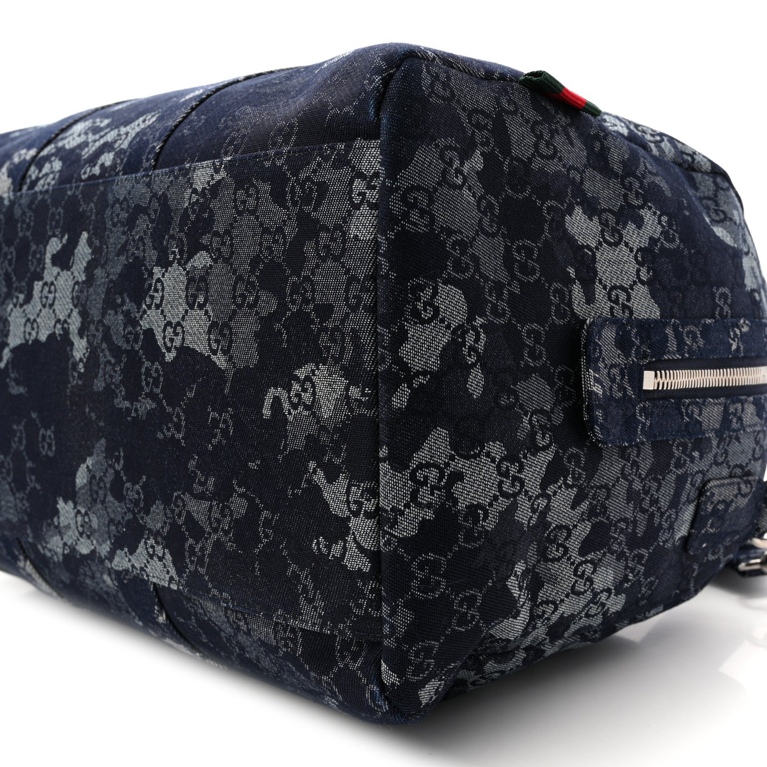 Gucci Denim Monogram Large Duffle Bag Deep Blue 16 of 16