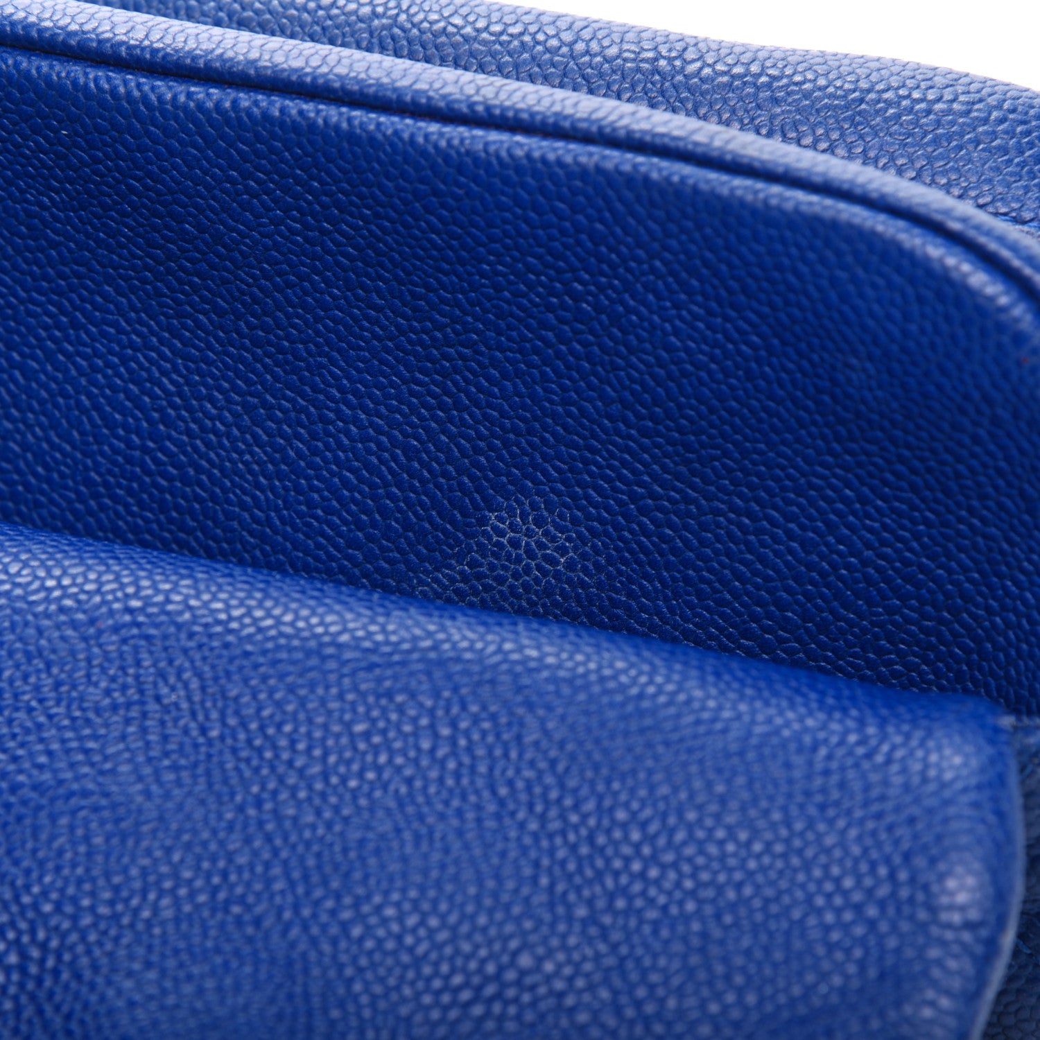 Chanel Caviar Quilted Jumbo Easy Flap Blue 17 of 35