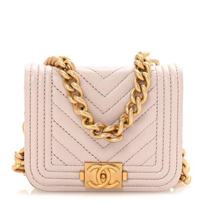 Chanel Caviar Chevron Quilted Boy Flap Waist Belt Bag Light Purple 1 of 11