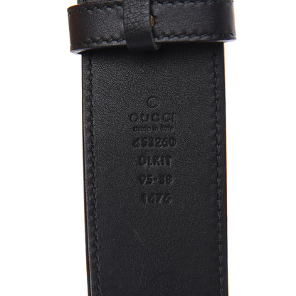 Gucci Moon Calfskin Pearl Double G 40mm Belt 95 38 Black Cream 6 of 6