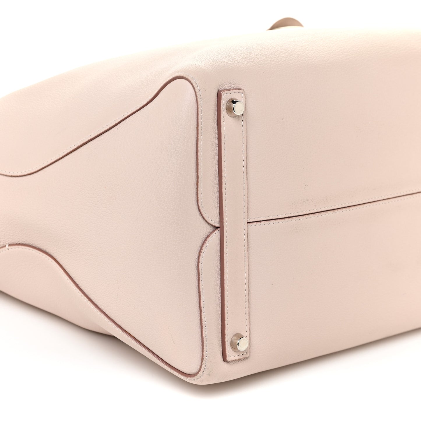 Supple Grained Calfskin Large Open Bar Tote Rose Poudre