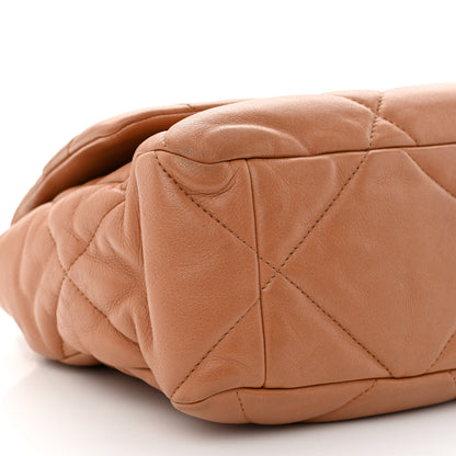 Chanel Lambskin Quilted Large Chanel 19 Flap Brown 9 of 10