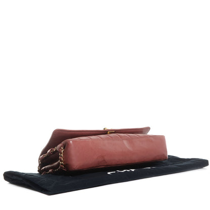 Chanel Lambskin East West Chocolate Bar Pearl Chain Flap Pink 4 of 9