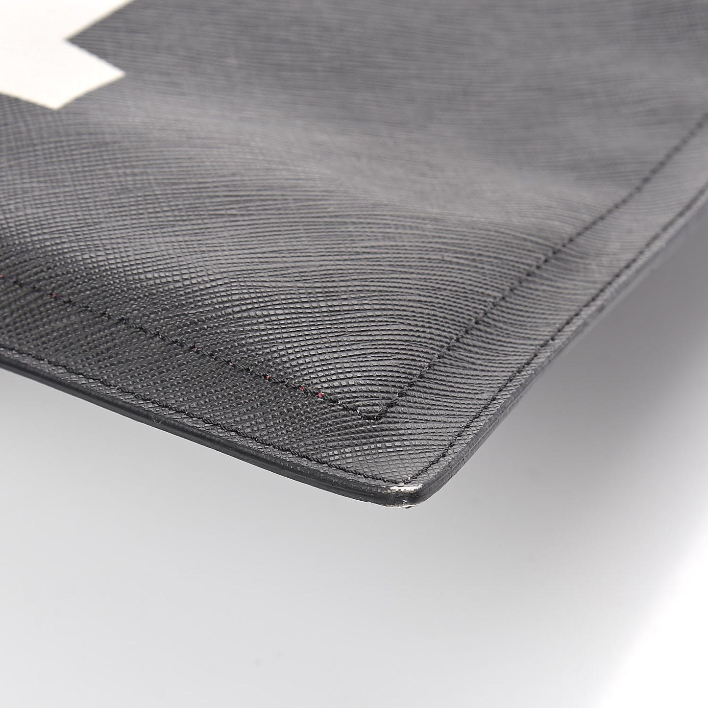 Textured Coated Canvas Favelas Large Antigona Pouch Black