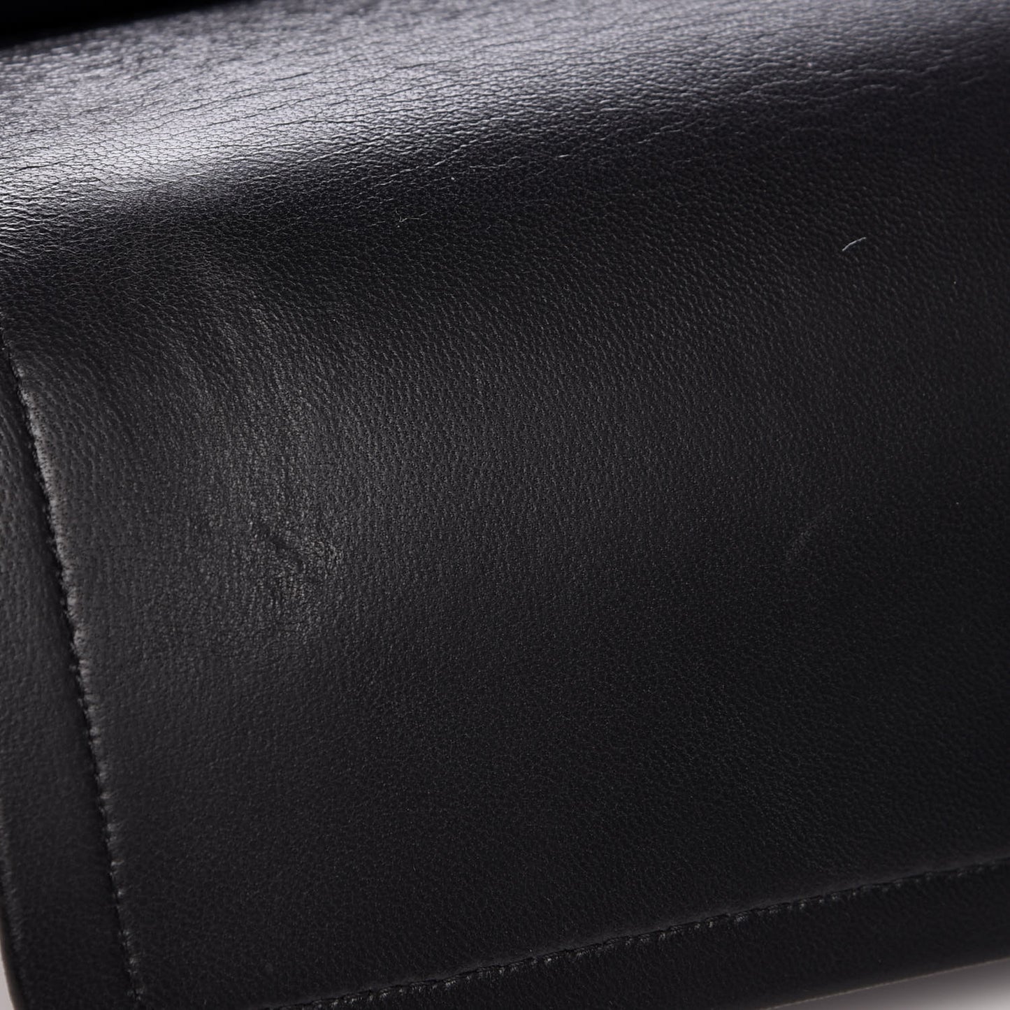 Lambskin Quilted Jumbo Double Flap Black