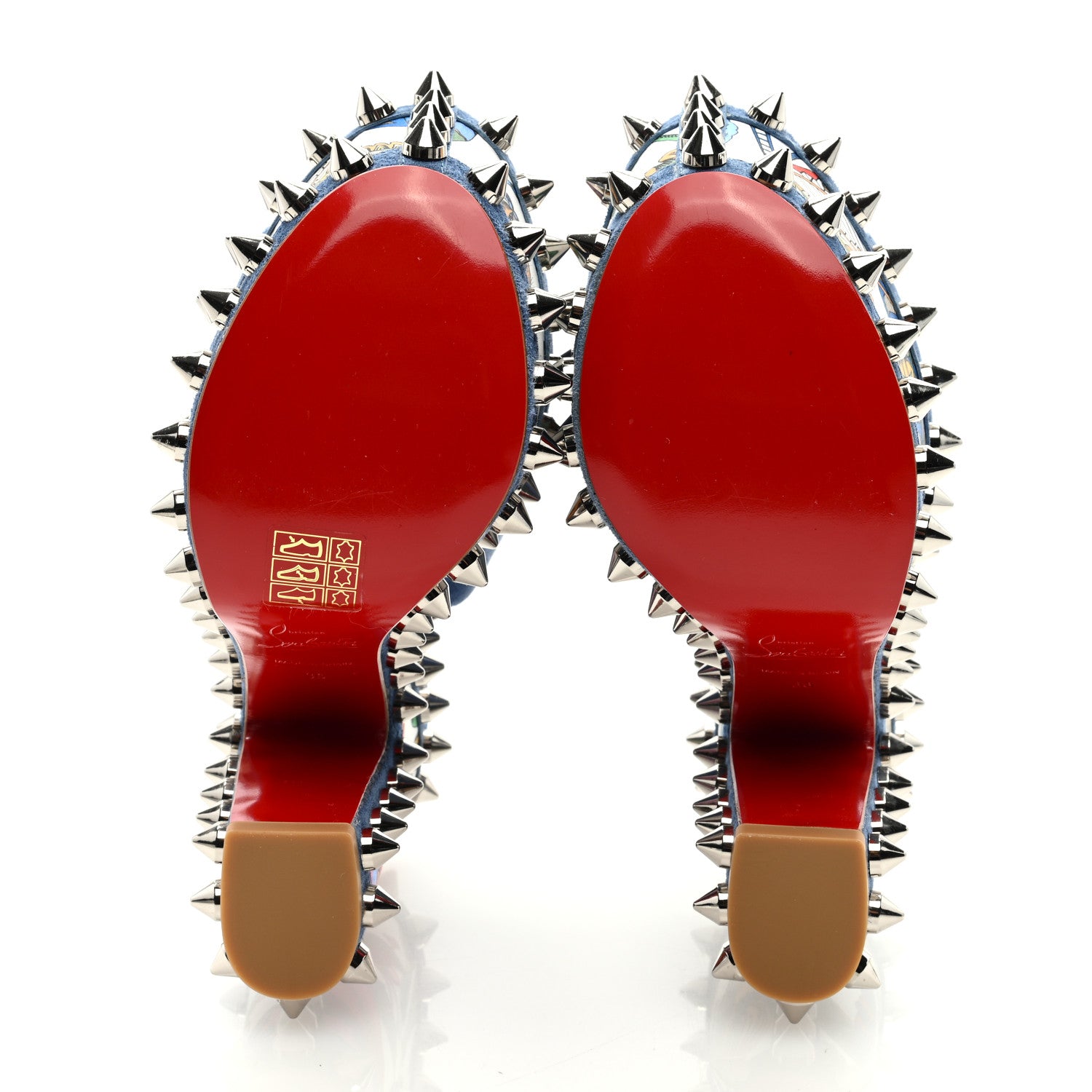 Christian Louboutin Crepe Satin Botanique Massivactic 160 Platform Sandals 36 Jeans Bianco Multicolor 5 of 7