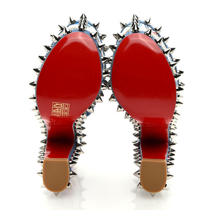Christian Louboutin Crepe Satin Botanique Massivactic 160 Platform Sandals 36 Jeans Bianco Multicolor 5 of 7