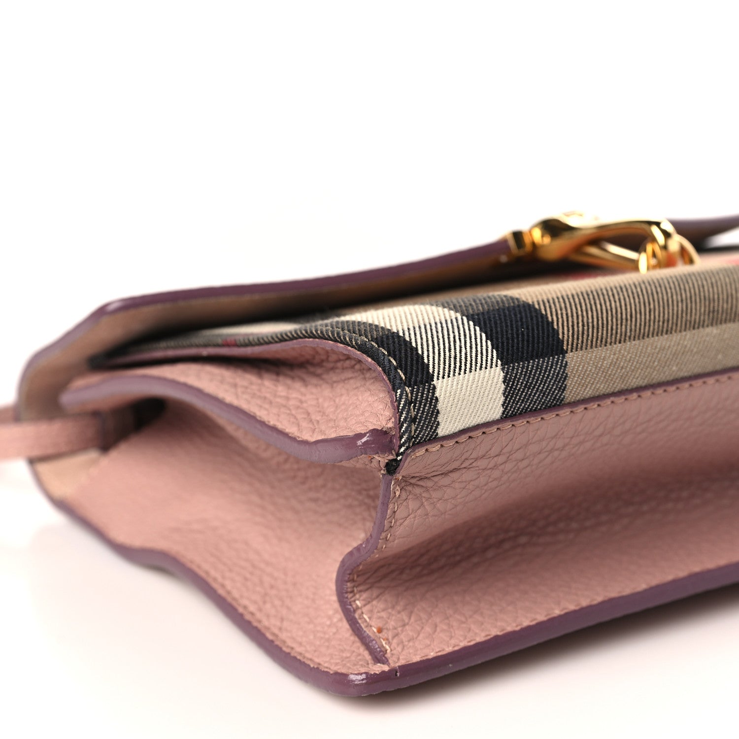 Burberry Derby Calfskin House Check Small Macken Crossbody Bag Pale Orchid 6 of 9