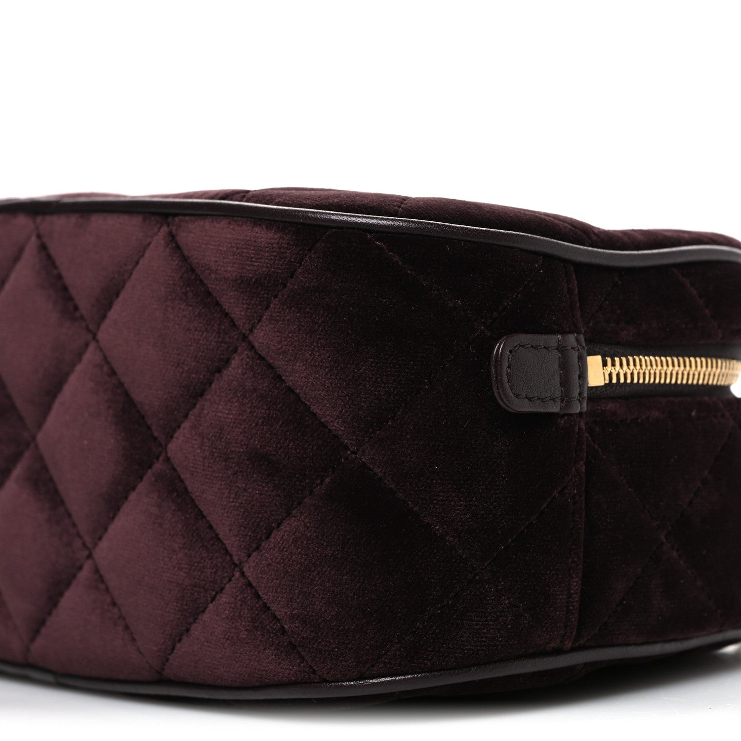 Chanel Velvet Quilted Top Handle Mini Bowling Bag Dark Brown 10 of 11