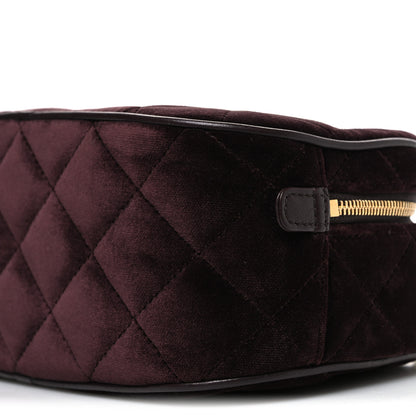 Chanel Velvet Quilted Top Handle Mini Bowling Bag Dark Brown 10 of 11