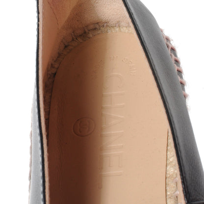 Chanel Lambskin Espadrille Flats Black 37 6 of 6