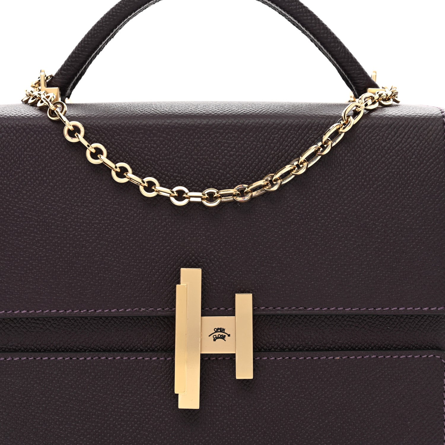 Hermes Epsom Cinhetic Boxy Top Handle Bag Raisin 5 of 10