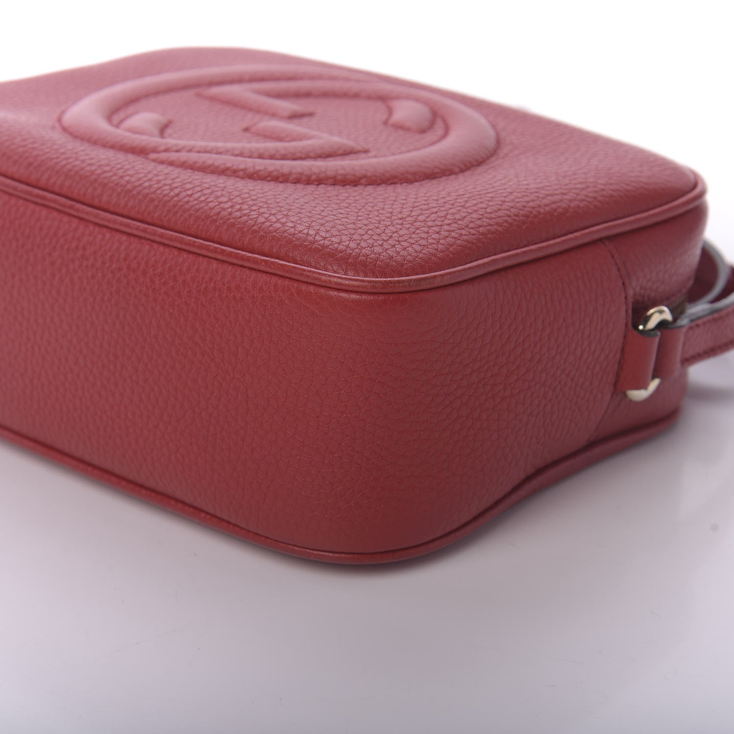 Gucci Pebbled Calfskin Small Soho Disco Bag Tabasco Red 7 of 12