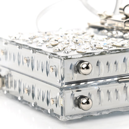 Dolce & Gabbana Crystal Embellished Plexiglass Dolce Box Clutch Silver 9 of 10