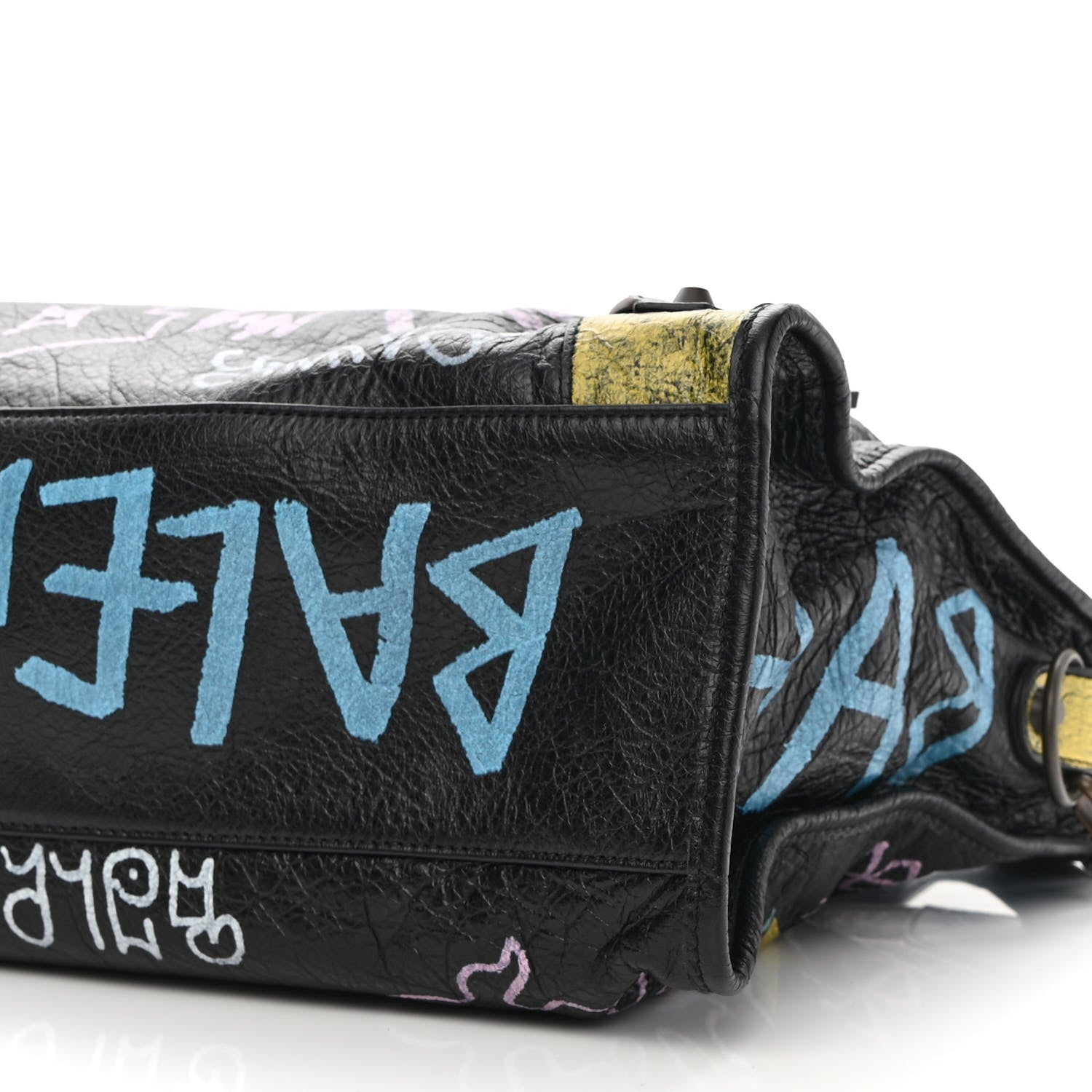Balenciaga Agneau Graffiti All Over Classic Hardware City Black Multicolor 8 of 8