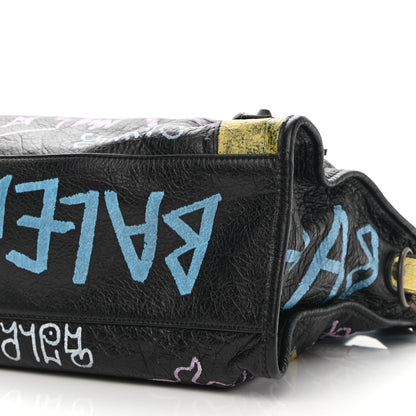 Balenciaga Agneau Graffiti All Over Classic Hardware City Black Multicolor 8 of 8