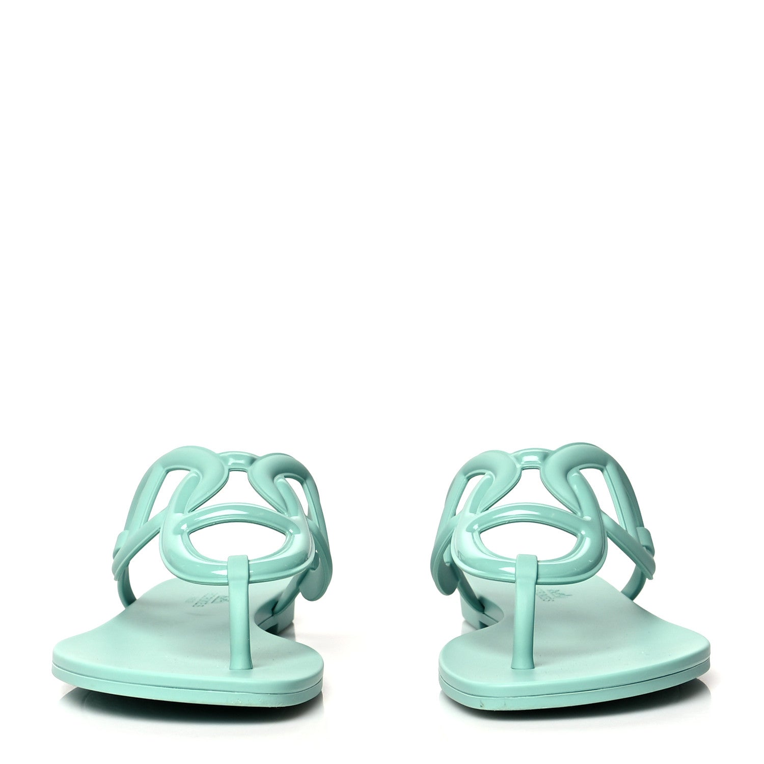 Hermes Rubber Womens Egerie Sandals 39 Vert Embrun 2 of 9