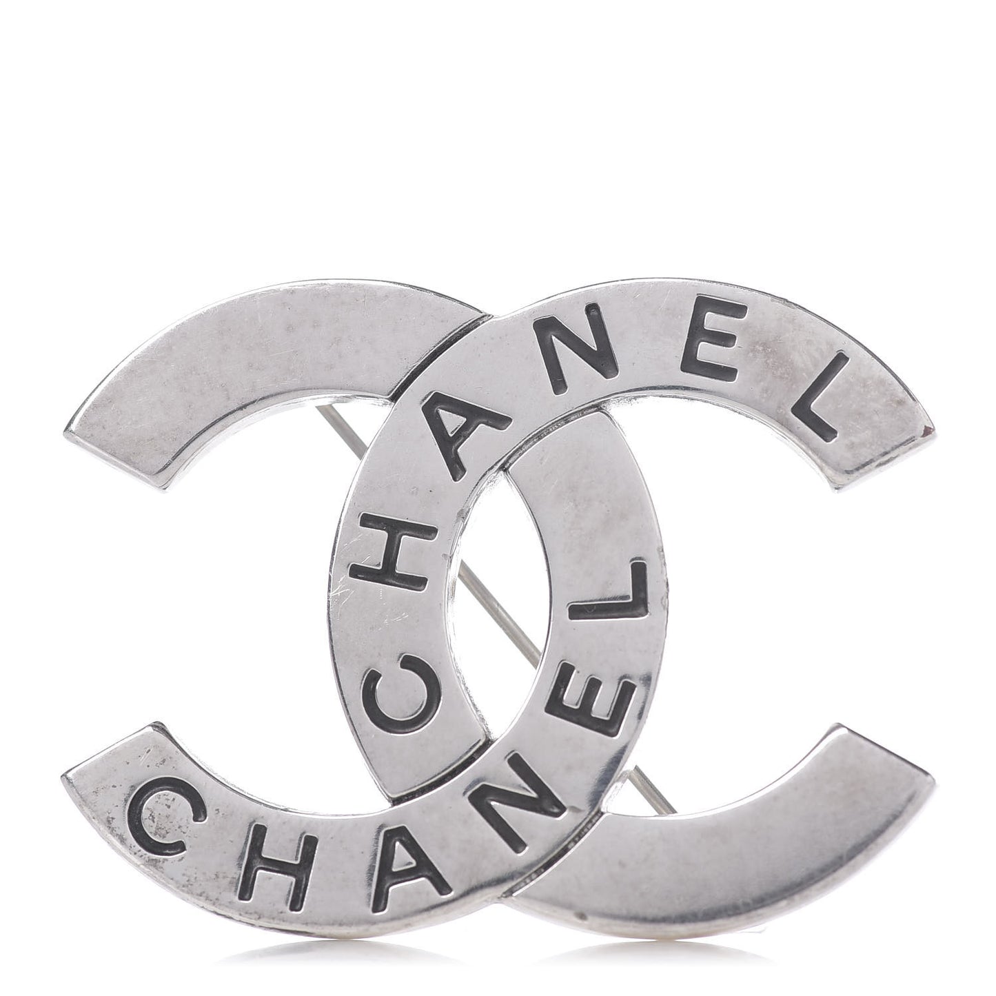 CC Logo Brooch Silver