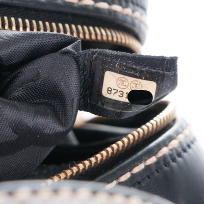 Chanel Calfskin Contrast Stitch Surpique Bowler Black 7 of 8