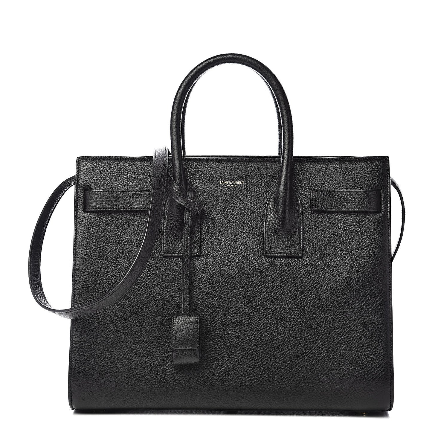 Grained Calfskin Small Sac De Jour Black