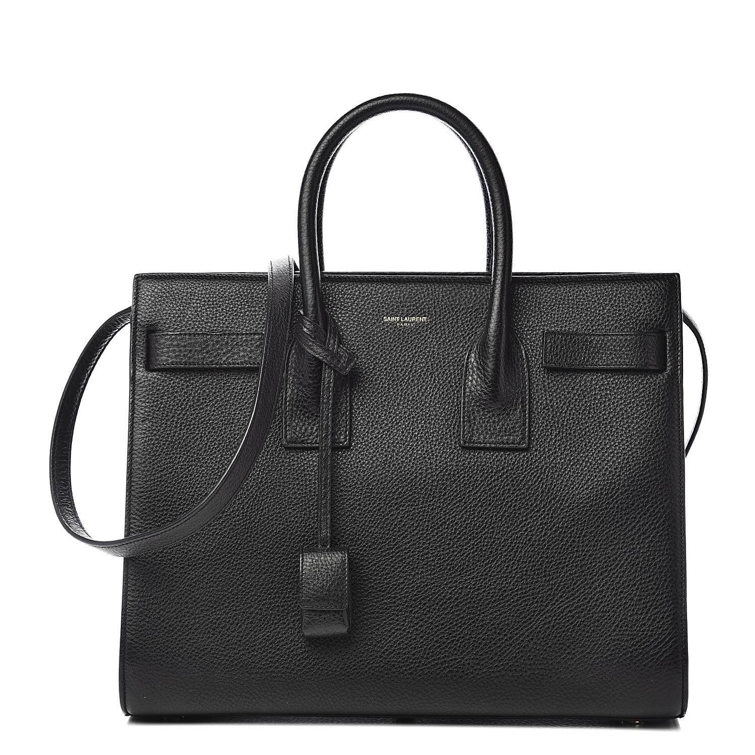 Saint Laurent Grained Calfskin Small Sac De Jour Black 1 of 9