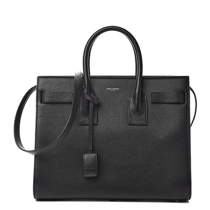 Saint Laurent Grained Calfskin Small Sac De Jour Black 1 of 9
