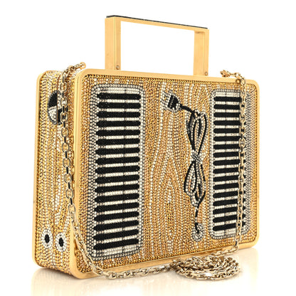 Judith Leiber Crystal Turntable Scratch Minaudiere Clutch Champagne 3 of 11