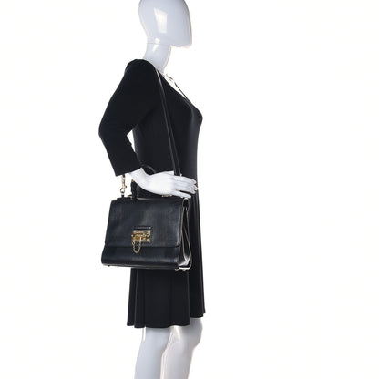 Dolce & Gabbana Lizard Calfskin Embossed Medium Monica Top Handle Bag Black 2 of 12