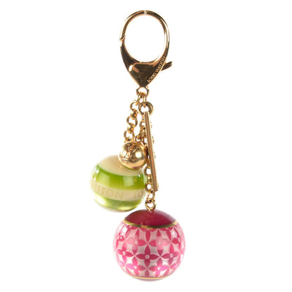 Louis Vuitton Mini Lin Croisette Bag Charm Pink Green 1 of 5