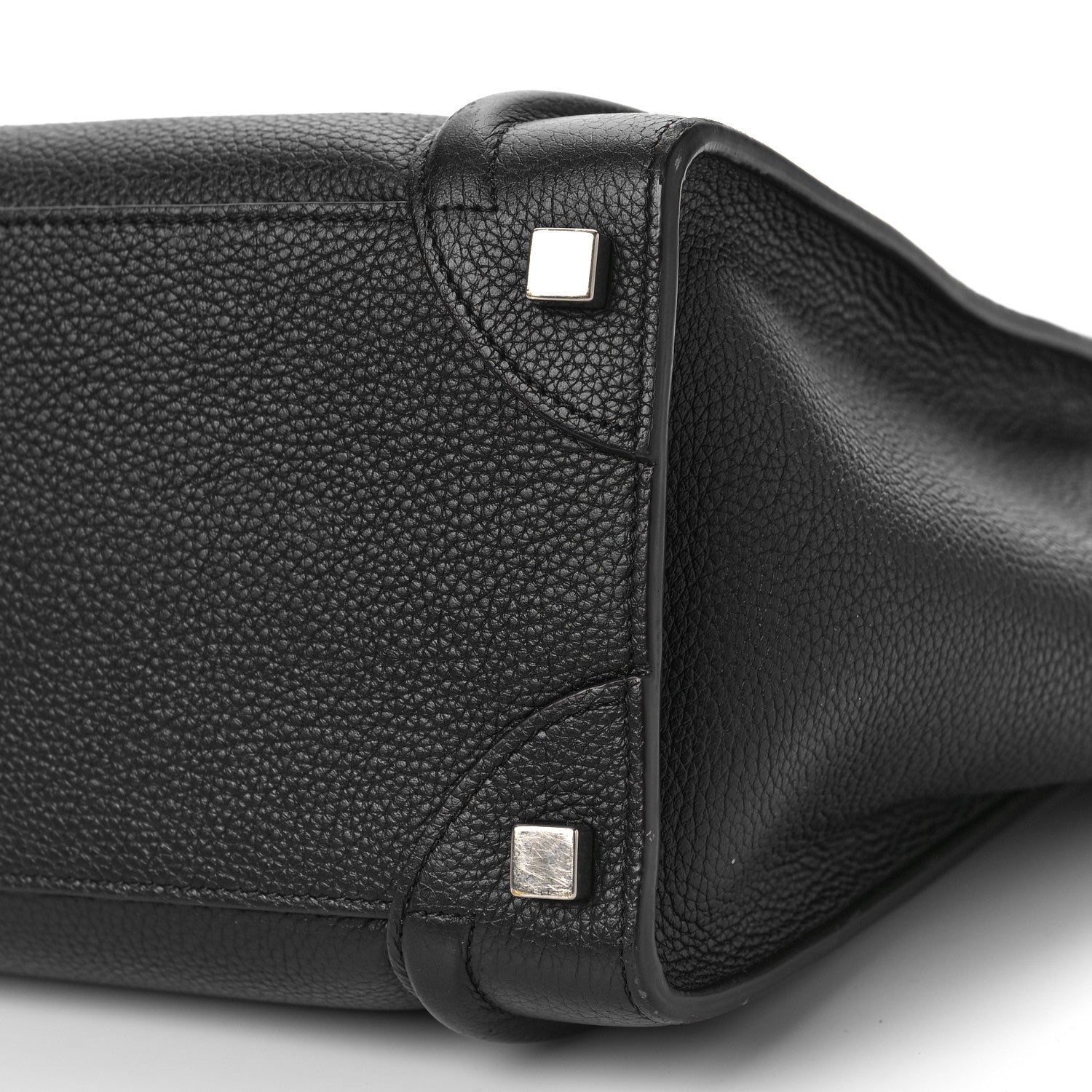 Celine Drummed Calfskin Micro Luggage Black 8 of 10