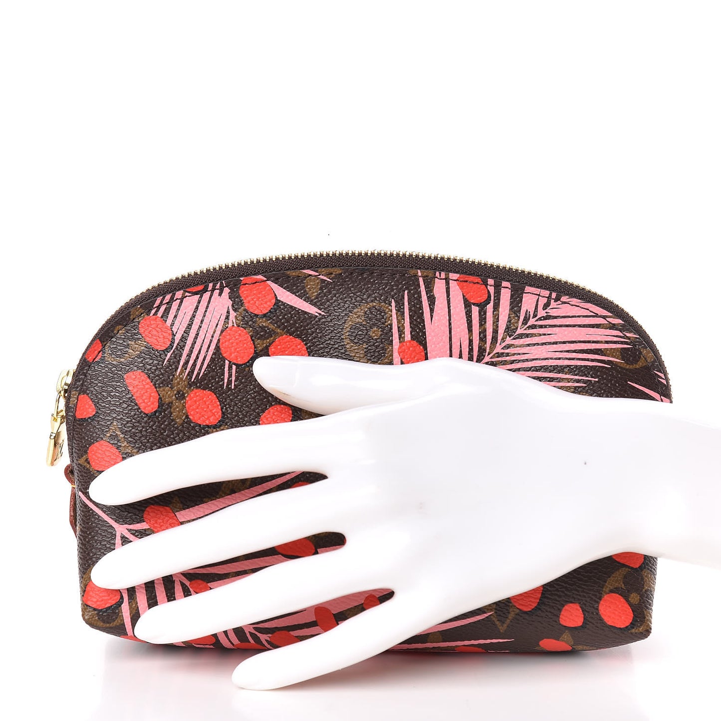 Monogram Jungle Dots Cosmetic Pouch Sugar Pink Poppy