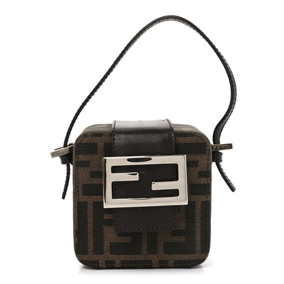 Fendi Zucca Mini Baguette Box Bag Tobacco Black 1 of 9