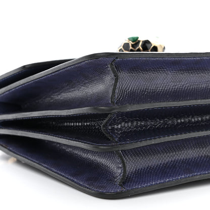 Bulgari Karung Serpenti Forever Top Handle Navy Blue 10 of 11