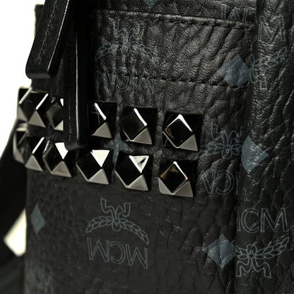 MCM Visetos Medium Side Studs Stark Backpack Black 7 of 8