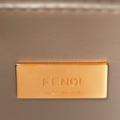 Fendi Vitello Tahiti Burro Medium Peekaboo Iconic Essentially Satchel Black Corda 7 of 10