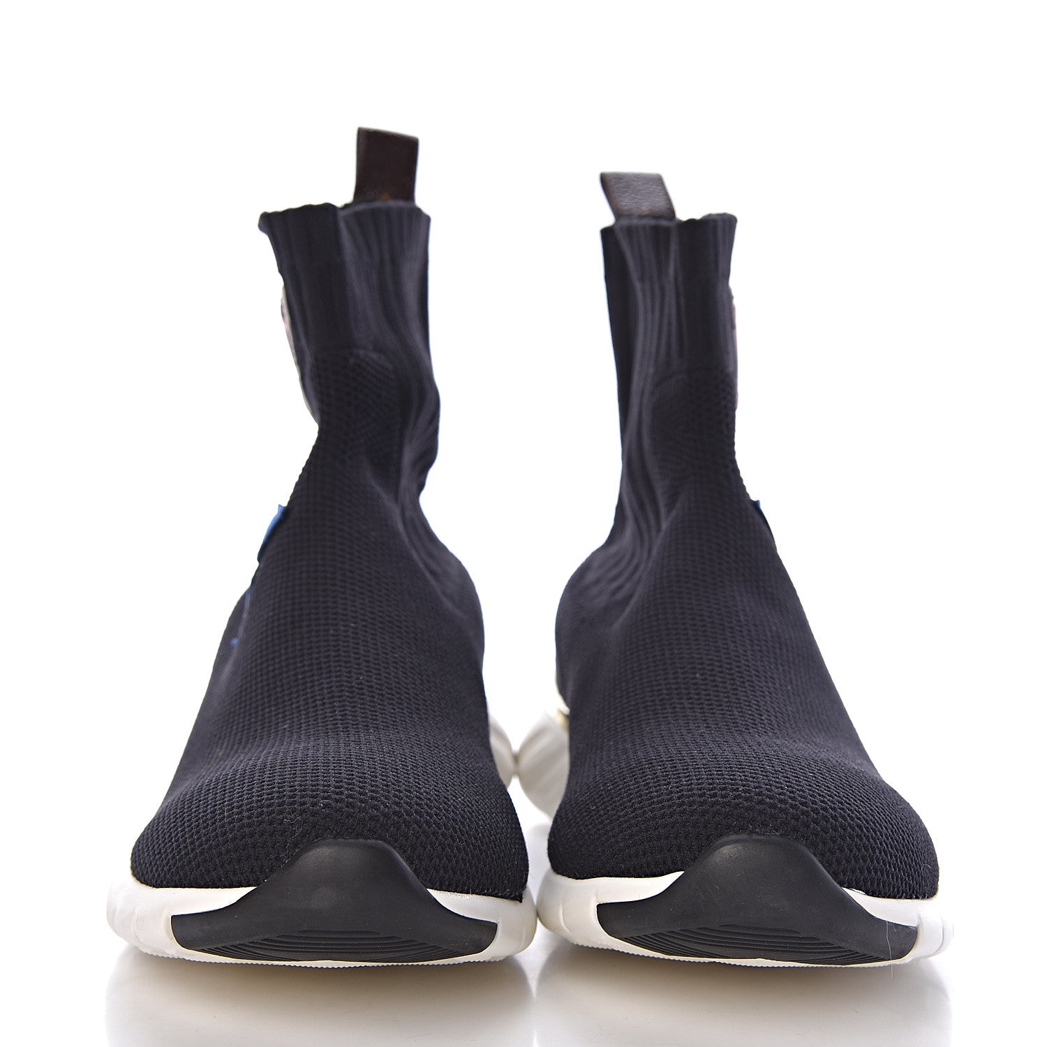 Louis Vuitton Stretch Fabric LV Black Heart Sock Sneaker 38 Black 2 of 11