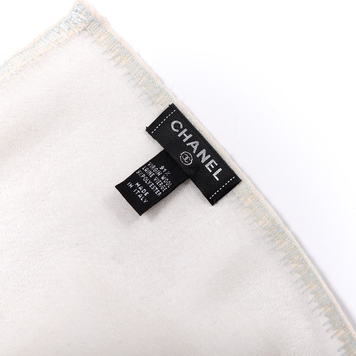 Wool CC Stole Beige Multicolor