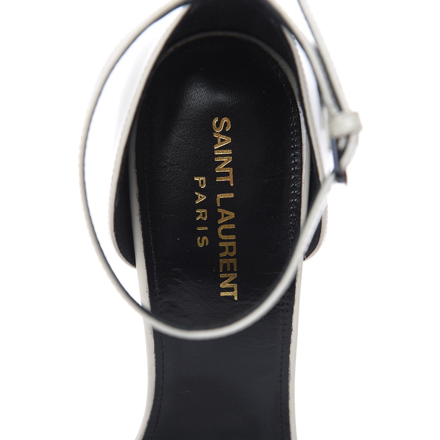 Saint Laurent Patent Calfskin Opyum Sandals 39.5 White 6 of 8