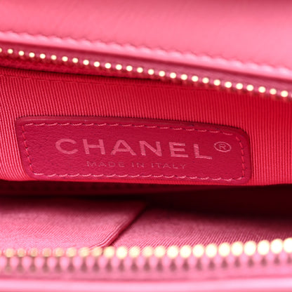 Chanel Tweed Calfskin Small Gabrielle Hobo Pink 6 of 10